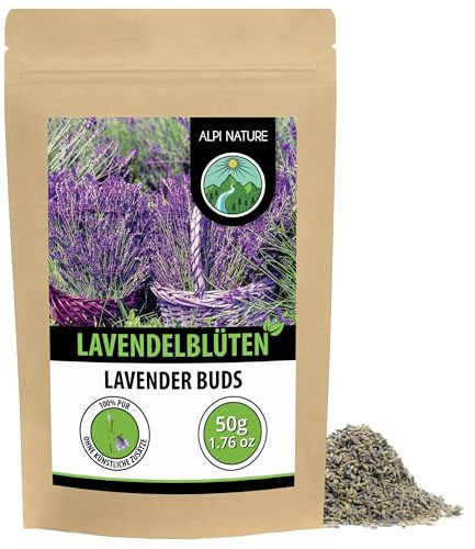 Alpi Nature Lavender Tea 50g 1.8 oz, Dried Flowers and Buds, Lavender Loose Blossom Tea