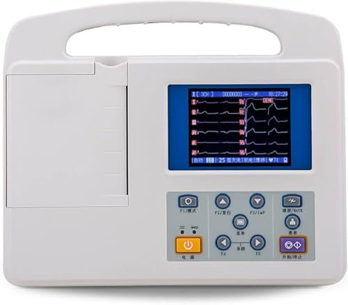 Electrocardiógrafo portátil de 12 derivaciones y 3 canales con pantalla LCD a color.Monitor electrocardiográfico digital para la salud cardíaca.Para cuidados intensivos y uso doméstico