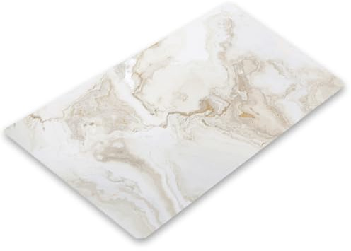 Cubierta de vitrocerámica de 30 x 52 cm, cubierta de placa de inducción, protección decorativa de cristal superior, tabla de cortar de seguridad de cristal 1848 (mármol blanco)