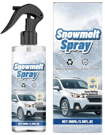 Spray Descongelante Para Parabrisas,Descongelador Derretidor De Nieve,Spray Descongelante Para Ventanas De Auto De 100ml - Para Espejos Camiones Vehículos SUVs Pickups Scooters Refrigeradores