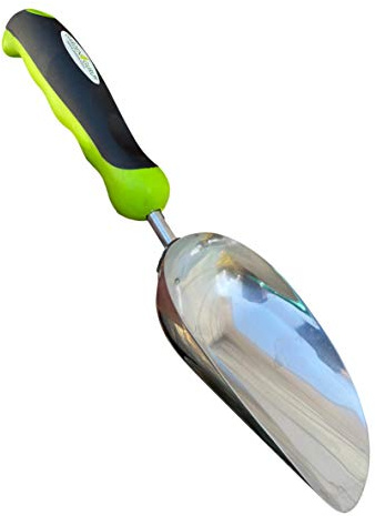 Garden Guru Super Strong Garden Scoop Trowel Shovel Transplanter - Stainless Steel - Rust Resistant - Ergonomic Grip - Perfect Hand Shovel for Gardening Transplanting and Digging