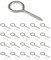 20 pièces Piton à Visser,M4 Piton à Vis,Crochets à visser,Crochets à Oeil en Acier Inoxydable
