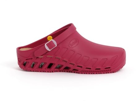 Scholl Clog Evo, Zoccoli Sanitari Medicali Unisex - Adulto, Vino, 36-37 EU