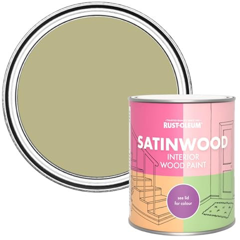 Rust-Oleum Green Satinwood Interior Wood Paint - Sage Green 750ml