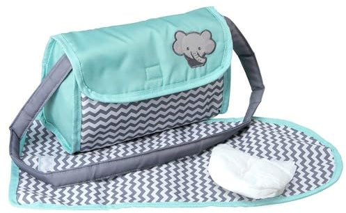Adora Zigzag Baby Doll Diaper Bag & Doll Accessories Set - Includes Changing Mat, Diaper and Diaper Bag for Ages 3 and Up - Zig Zag Print