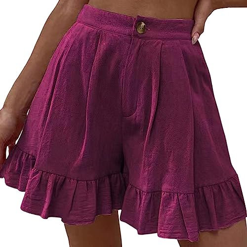 Womens Clothes Under 10 Pounds Women's Running Shorts Women's Summer Loose Fitting Wide Leg Shorts For Casual Wear Ladies Shorts Longer Length Ladies Shorts Playsuit Casual Shorts Women UK