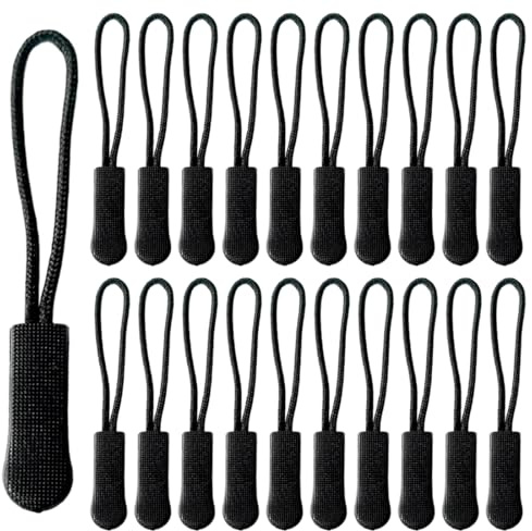 GXGM Tiradores de Cremallera, 20 Pcs Etiqueta de Cremallera,Tirador Cremallera, Reemplazo de Etiqueta de Cremallera, Extensor de la Cremallera, para Mochilas, Ropa Deportiva