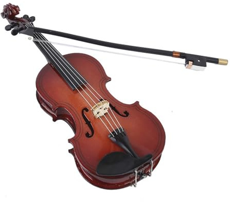 Mini Instrument De Musique 4-25cm, Modèle De Violon Fait À La Main, Ornement Avec Support Et Étui Pour Violon(23cm)