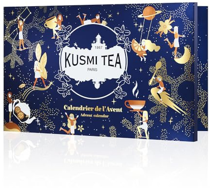 Kusmi Tea – Adventskalender 2025 – 24 Überraschungen – Schwarze, Grüne und Weiße Tees, Kräutertees – Geschenkidee für Frauen und Männer – Secret Santa