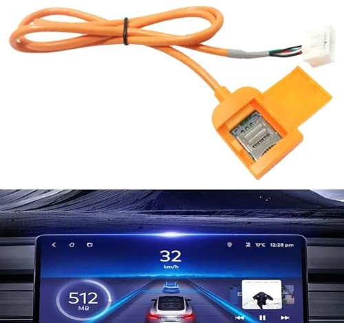 SageFurned Cable adaptador de ranura para tarjeta SIM 4G 20P para Android Stereo Unit Screen Cables Accesorios de pieza (adaptador de ranura para tarjeta SIM)