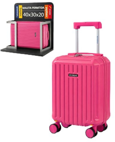 WYDEAZ Maleta Cabina 40x30x20 cm Compatible Ryanair, Vueling y EasyJet con Puerto USB y Tipo C, Equipaje de Mano Rígido con Ruedas 360° Desmontables