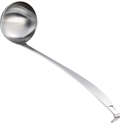 TENTA KITCHEN 2oz/56ml Stainless Steel Small Soup Ladle Spoon,10.8”x 3” – One-piece Professional Ladle With Hook And Hole For Convenient Hanging