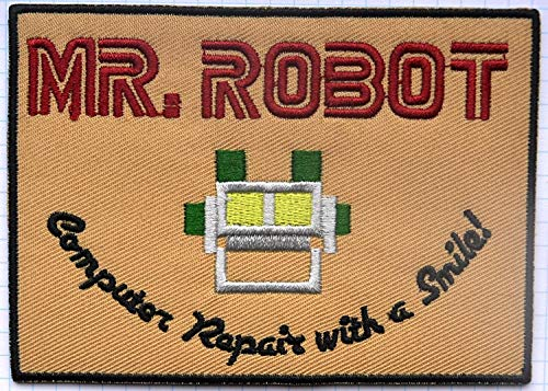 Wardah Limited MR ROBOT FSOCIETY TV Show Embroidered Badge Patch Sew-on or Iron-on 11cm x 8cm