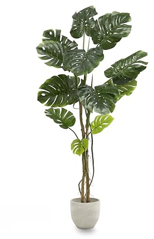 MAIA SHOP Monstera Artificial 180 cm – Planta Artificial Grande con Hojas Realistas, Árbol Tropical Decorativo para Hogar, Oficina, Hoteles y Proyectos de Interiorismo