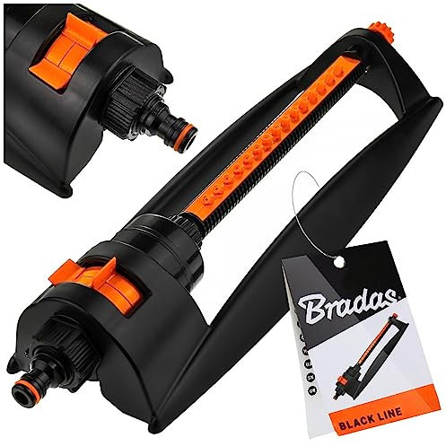 16 Jets Oscillating Lawn Sprinkler Watering Garden Water Pipe Hose Connector Adjustable Grass Watering