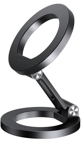 elitehood Faltbar Magsafe Handy Ständer, Doppelt Magnetisch Handyhalterung für Tisch,Spiegel, Wand, Fitnessraum, Handyhalter & Magsafe Halterung aus Aluminium für iPhone 16,15,14,13,12 Pro Max Mini