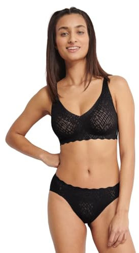sloggi Damen Zero Feel Bliss Soft Bra, Black, M