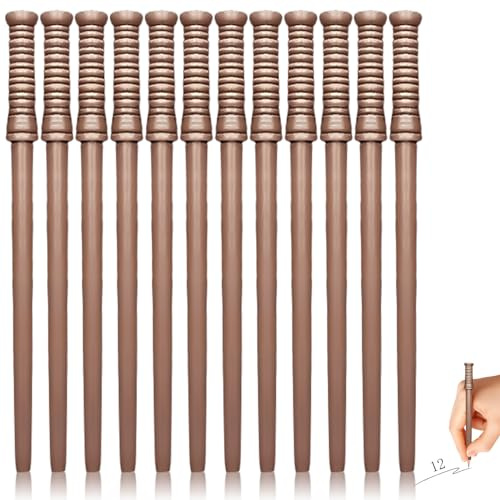 12 Stück Zauberstab Bleistifte, Bleistifte Natur aus Holz Multifunktional Bleistift Zauberstab Stifte für Magische Themenpartys, Geschenke Dekoration, Thema Party Deko, Geburtstag Partygeschenke