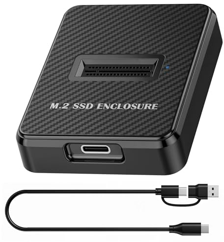 M.2 NVMe and SATA to USB C Docking Station, Dual-Protocol M.2 to USB C Adapter, 10Gbps External SSD Card Reader Enclosure, Compatible with M Key, B+M Key, for 2280 2260 2242 2230 SSDs
