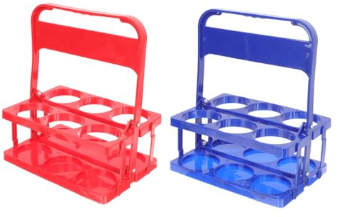 WEKADRIN 2 Piezas Soporte para Botellas de Cerveza Plegable de Plástico Resistente y Duradero Cesta Multifuncional para Almacenamiento y Transporte de Unidades para Festivales y Bares