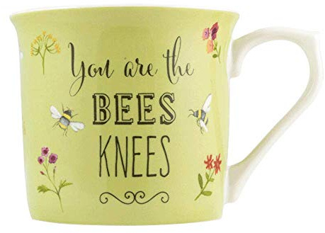 ENGLISH TABLEWARE CO. Bee Happy Green Fine China Mug