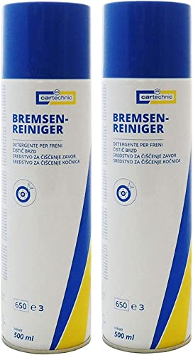 ILODA 2X cartechnic Bremsenreiniger Spray 500ml, Entfetter, Ölentferner, Fettentferner