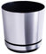 KORAD Blumentopf mit Drainagelöchern gebürstetes Aluminium 21 cm - Pflanzkübel aus Hochwertiger Kunststoff - Dekorativer Topf für Pflanzen