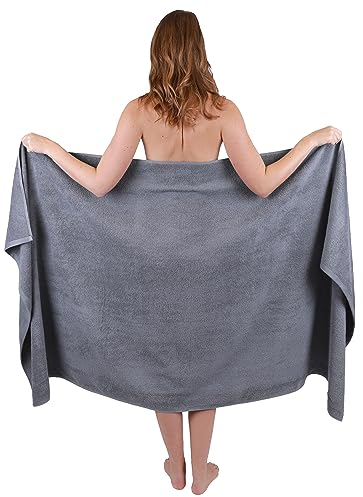 Betz Badetuch groß XXL Größe 100 x 200 cm Badetücher Saunatuch Dresden 100% Baumwolle Farbe Anthrazit