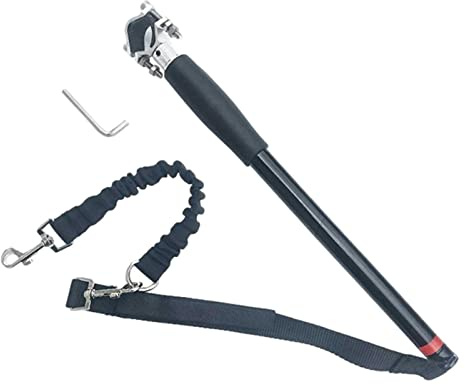 Pipicat Support avec Aisse pour Chien À Fixer Au Vélo avec Ressort Amortisseur, Chien Vélo Exerciseur Leash Mains Vélos Dog et Retrait Facile