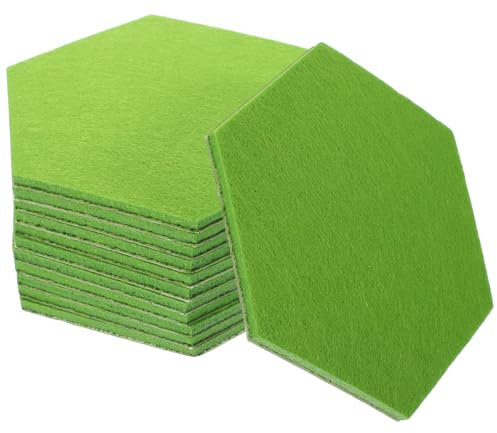 MAGICLULU 12pcs Felt Backdrop Wall Sticker Acoustic Board Acoustic Absorption Panel Soundproofing Insulation Panel Sound Diffuser Acoustic Ceiling Panels Tiles 3D Heat Shield Hexagon
