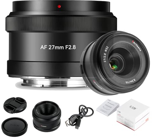 7artisans AF 27MM F2.8 Lente de Enfoque automático, Gran Angular APS-C cámara de Enfoque automático para cámaras de Montaje E A5000 A6600 NEX-3 NEX-3N NEX-7 NEX5 CA7 A7I A7R A7S A7SI A7SII A9 y más