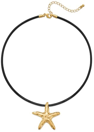 WOWORAMA Guldskal halsband för kvinnor boho kammussla snäcka snäcka snäckhalsband vintage hav snäckskal kraghalsband justerbar sommar strandsmycken, 15.7+3.0, Mässing, Ingen ädelsten