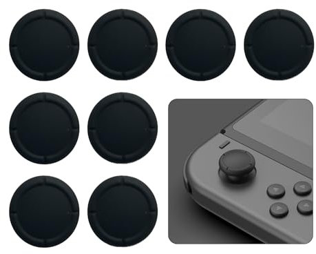 8 Pcs Replacement Joystick Covers for Switch Thumb Caps,Joystick Silicone Covers,Button Caps Black