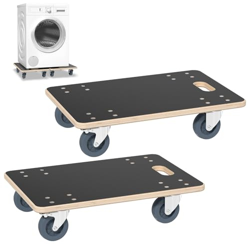 UISEBRT 2 stycken transporthjul 600 x 400 x 145 mm rullbrädor transport av vattentäta plattor möbelskoter transportstöd för flyttning möbeltransport, 200 kg lastkapacitet