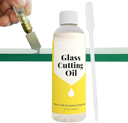 Lubrifiant coupé en verre - Huile professionnelle 120 ml | Accessoire pour les fenêtres de coupe, miroirs, fenêtres, idéal pour modéliser des projets artistiques, des outils artisanaux, des applicatio