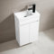NUESTRA VIDA Mobile Bagno Sospeso Bianco con Lavabo 41×23×62,5 cm - Set Compatto per Piccoli Bagni e Camera Ospiti | Senza Rubinetto
