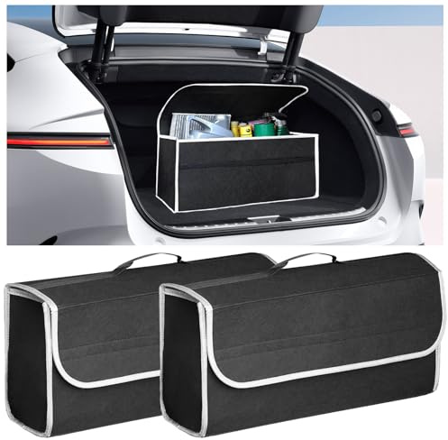VBGURR Sac Organisateur de Coffre de Voiture, Organisateur Auto Pliable de Rangement, Sac de Rangement Antidérapant en Felt pour Coffre, Accessoires Essentiels de Voiture pour le Rangement des Outils