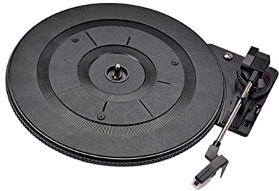 Mikinona Tocadiscos Vintage Reproductor Vinilo con Aguja Ajustable y Preamp Integrado Accesorio Audio y Vídeo Portátil para Discos Sistema Sonido Retro para Fiesta y Té