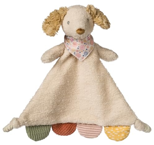 Mary Meyer Lovey Baby & Toddler Stuffed Animal Activity Blanket Plush Soft Snuggle Toy, 12-Inches, Tan Dancing Dachshund