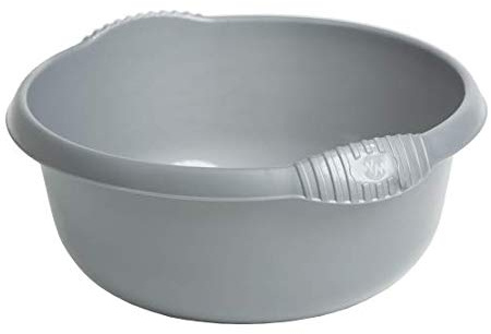 Wham High Grade Circular Round Washing Up Bowl Basin Mixing Bowls (32cm, Silver/Grey)