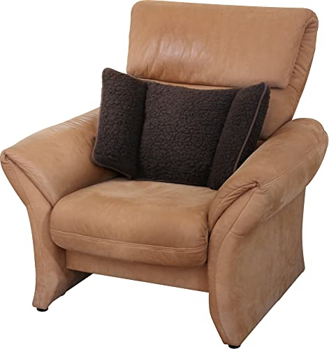 Erwin Müller Sesselkissen Schurwolle braun