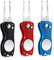 AMRTA Golf Divot Repair Tool with Magnetic Ball Marker Value 3 Pack, Golf Pitchfork Switchblade Foldable Metal Pop-up Button for Golfer Outdoor (Stainless Steel Black Blue Red - 3 Pack)