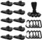 KATELUO 30 Stück Zeltplanen Klemmen,Zeltplanen Clips,Multifunktion Zelte Clip,Einschließen 10 Planenspanner&10 Karabiner,Für Camping im Freien,Zelte,Markisen,Überdachungen,Wohnwagen,Banner