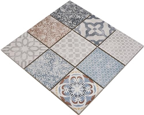 Jasba Mosaik Keramik Steinzeug mehrfarbig matt Retrooptik Küche Bad Dusche 1 Mosaikmatte