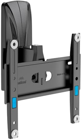 Meliconi Space System TURN 200, Supporto per TV a parete anche per CARTONGESSO, per TV da 26 a 45, VESA 50-75-100-200, Portata 30 Kg | 18 kg per Cartongesso, sistema Tilt & Turn, Made in Italy, Nero