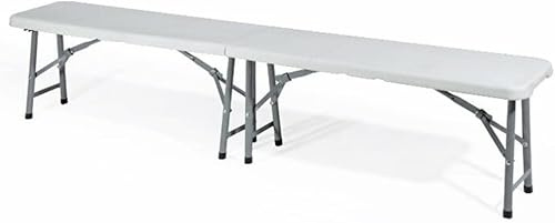 eacommerce Panca Pieghevole Richiudibile per Feste Sagre Fiere Giardino Campeggio Camping (Panca 183x28x44 cm, Bianco)