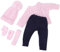 Syrisora ​​Puppenkleidung, Pullover, Hosen, Mützen, Schal, Handschuhe, Puppenzubehör 18-Zoll-Babypuppen (Q18-786 Hellrosa Pullover 43 cm große Shafu-Puppe)