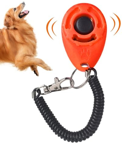 Allenatore Clicker per cani – Clicker regolabile per animali domestici, dispositivo di addestramento portatile | Strumento sonoro facile da usare, rinforzo positivo, aiuto all'addestramento dei cani