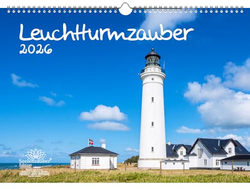 Leuchtturmmagber - Calendario formato DIN A3 per 2026 costa mare, fari, magia dell'anima