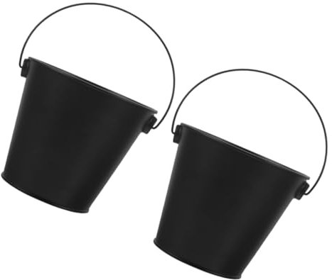 Toyvian Lot De 2 Seaux À Huile pour Barbecue Bac À Graisse en Acier Inoxydable pour Extérieur Accessoires pour Barbecue Seaux De Camping Bac À Graisse pour Barbecue